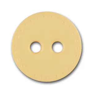 1 1/8" Faux-Stitched Muted Creamy Yellow Plastic Button (Made in Italy)