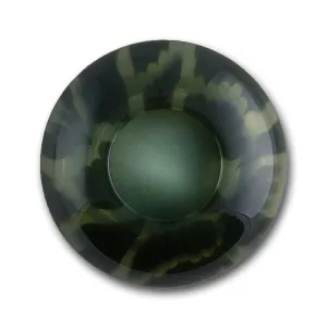 1 1/8" Olive Green Animal Print Domed Plastic Button