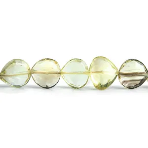 10mm Bi-Color Quartz Faceted Heart Beads 8 inch 24 pieces