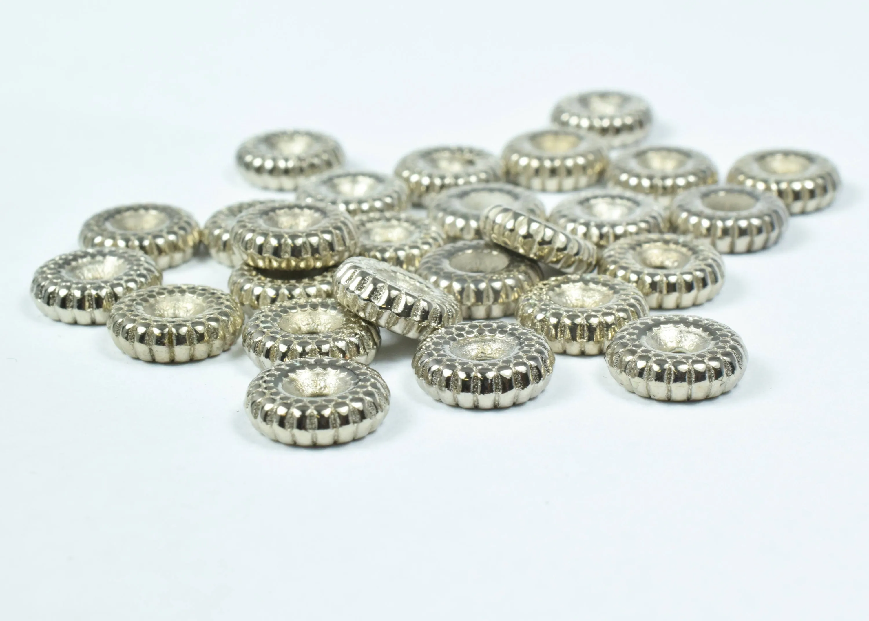 10mm Ribbed Antique Silver Plastic Round  Beads, Plastic Beading Tools, Resin Antique Silver Plastic Beads, Macrame Beads,Beads, DIY