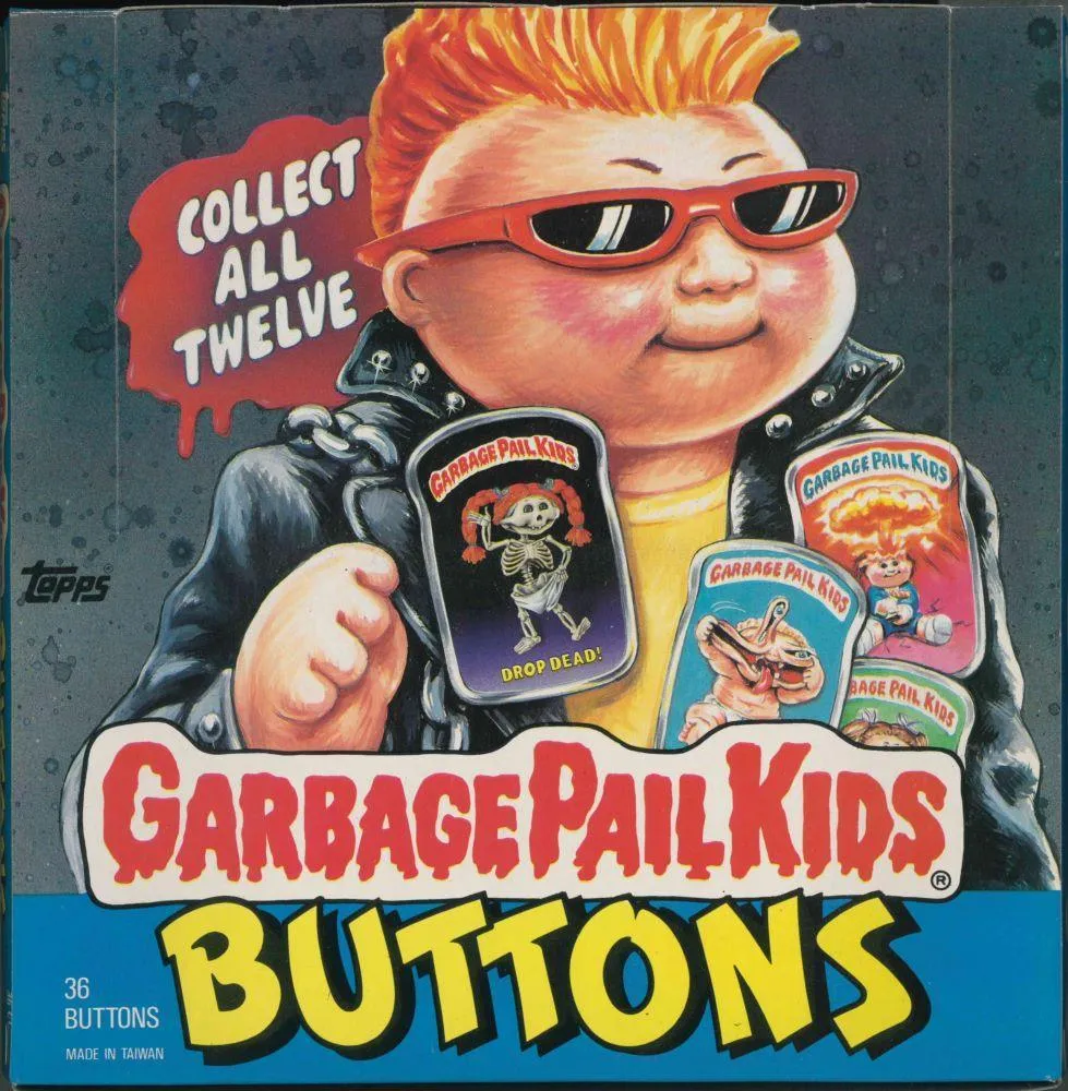 1986 TOPPS GARBAGE PAIL KIDS GPK INDIVIDUAL BUTTON - RANDOMLY ALLOCATED