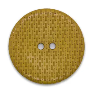 2-Hole Spicy Mustard Plastic Button