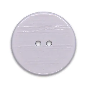 2-Hole Striated Cloud White Plastic Button