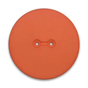 2-Hole Tangerine Orange Plastic Button