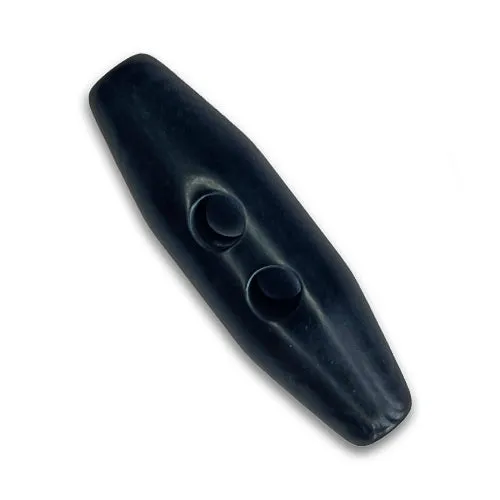 2" Black Cigar-Shaped 2-Hole Toggle Plastic Button (Made in Germany)