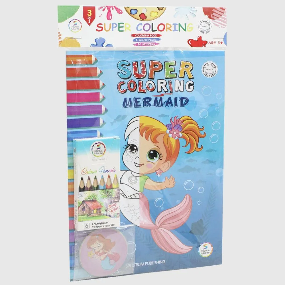 3 in 1 Super Coloring Book