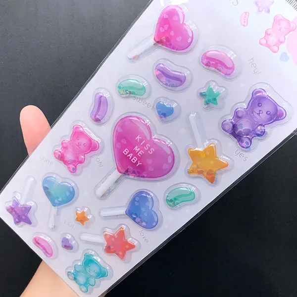 3D Candy Shaker Stickers | Kawaii Capsule Sticker with Confetti | Cute Shake Shake Sticker