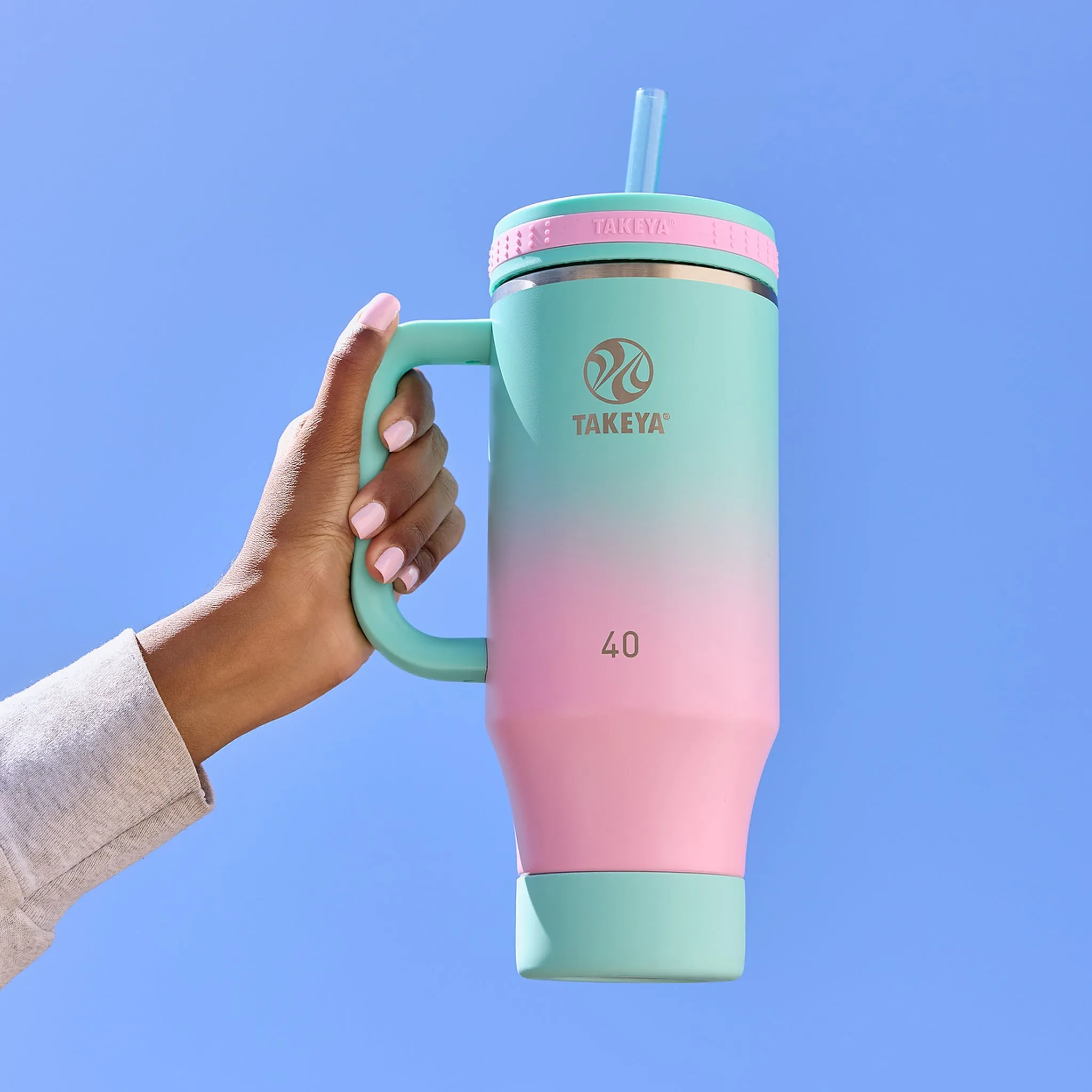 40oz Ombre Straw Tumbler