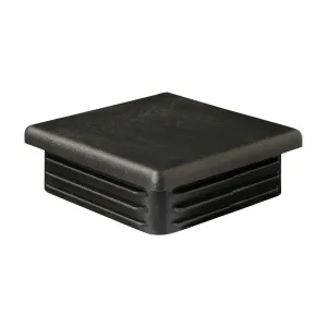 60 x 60mm Black Plastic Square End Cap