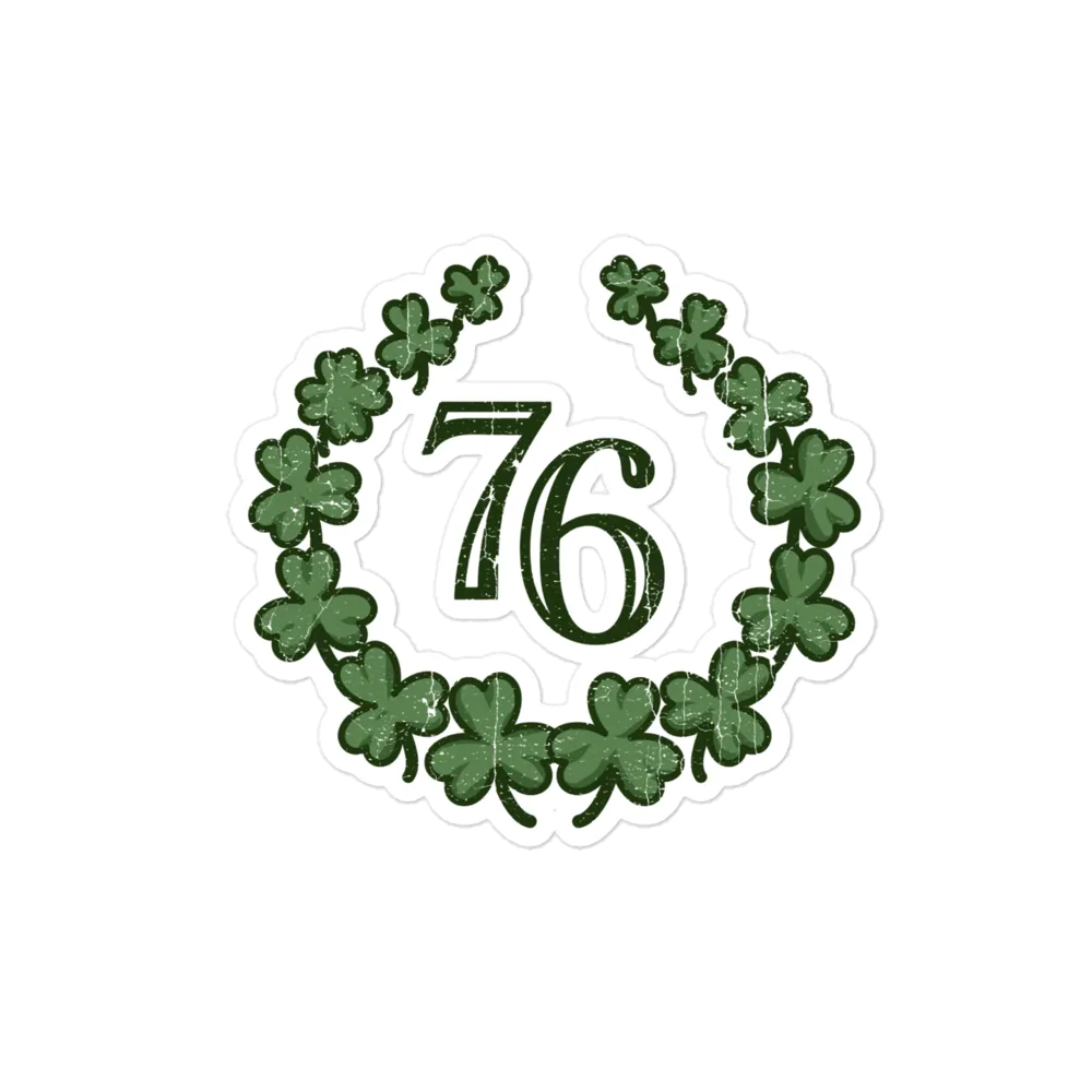 76 Crest Basic St. Paddy's Sticker