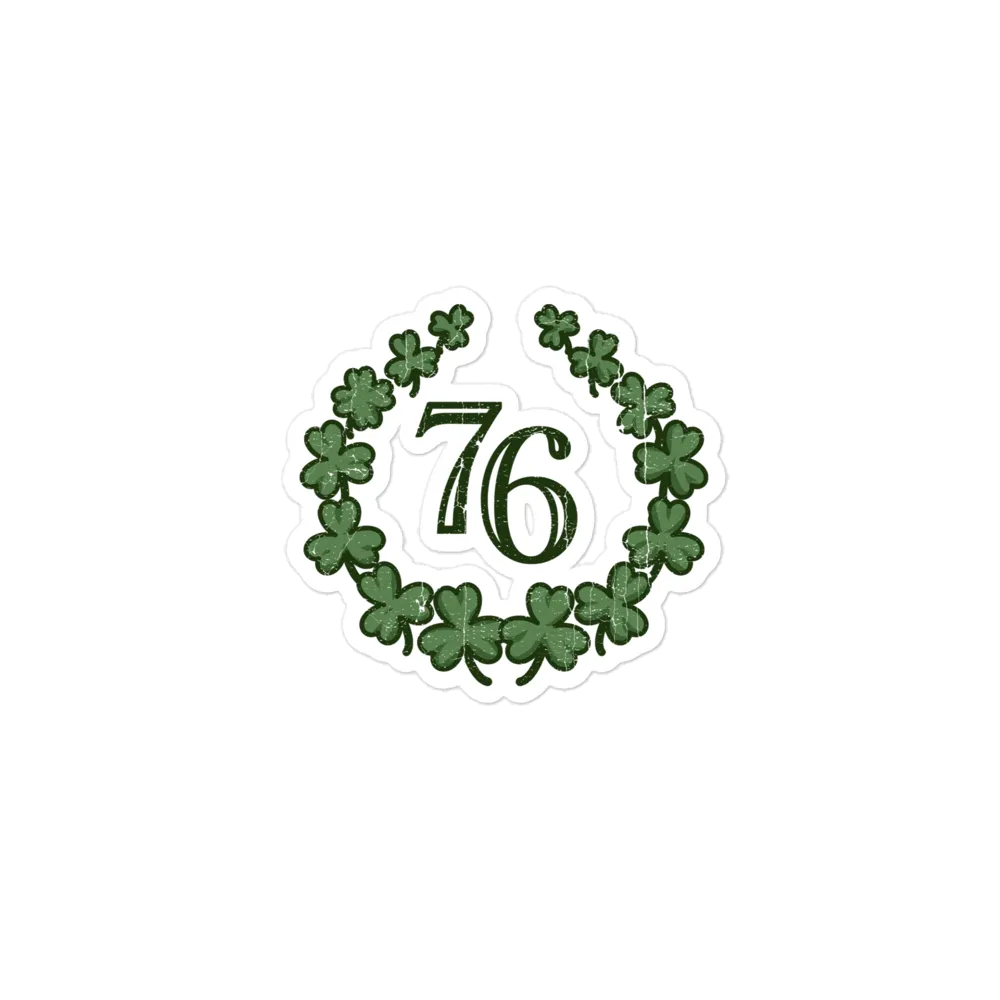 76 Crest Basic St. Paddy's Sticker