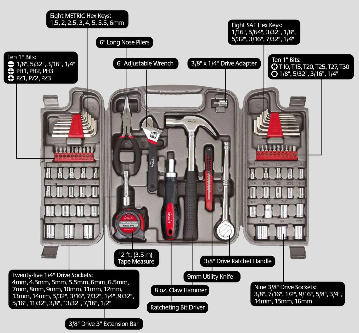 79 Piece Multi-Purpose Tool Kit - DT9411