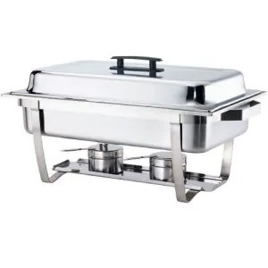 8qt Steel Chaffing Dish - Folding Stand