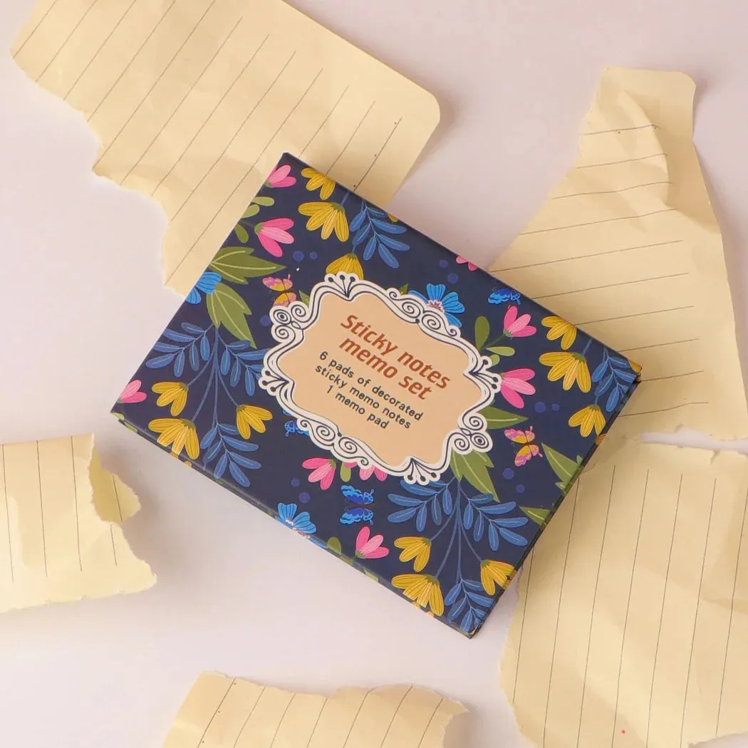 Aesthetic Flower Sticky Notes Memo Set