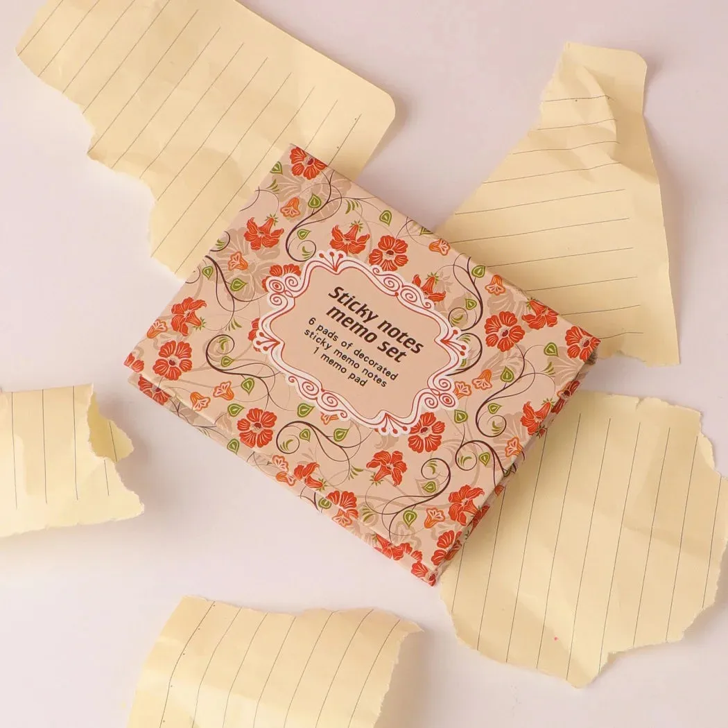 Aesthetic Flower Sticky Notes Memo Set