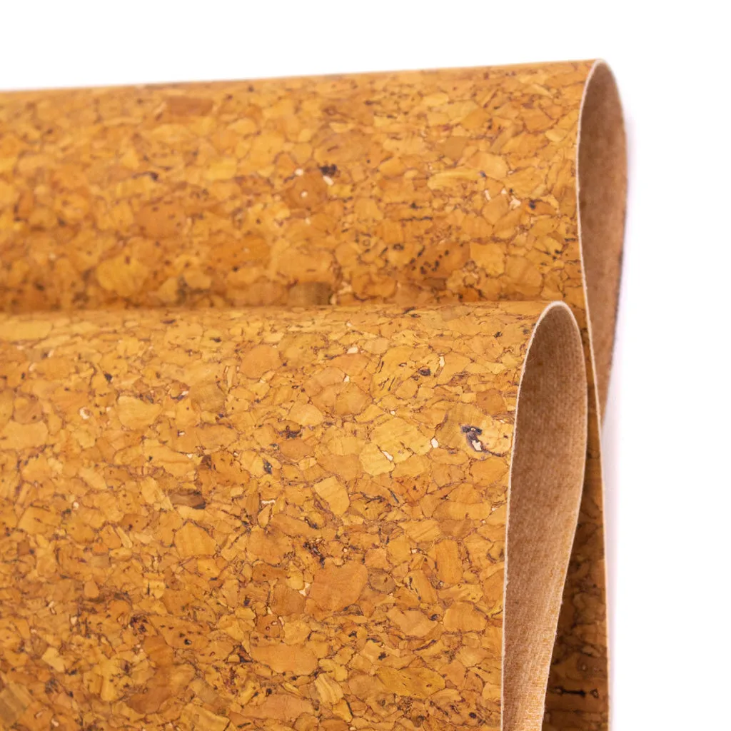 Agglomerate Yellow Portuguese cork fabric  COF-358