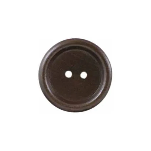 Agreeable Button - 38mm (1½″), 2 Hole, Brown - 1 count