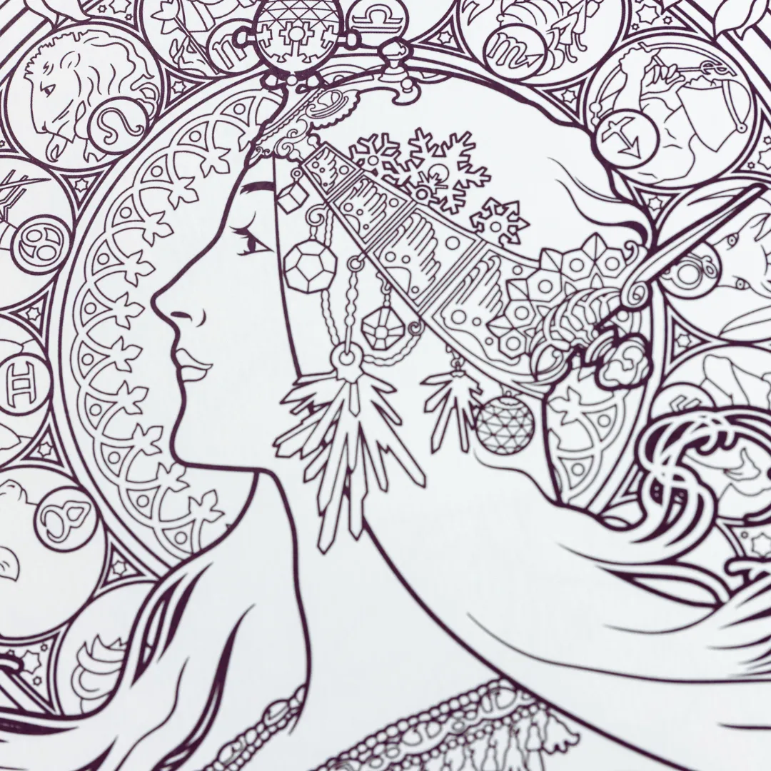 Alphonse Mucha - Coloring Book