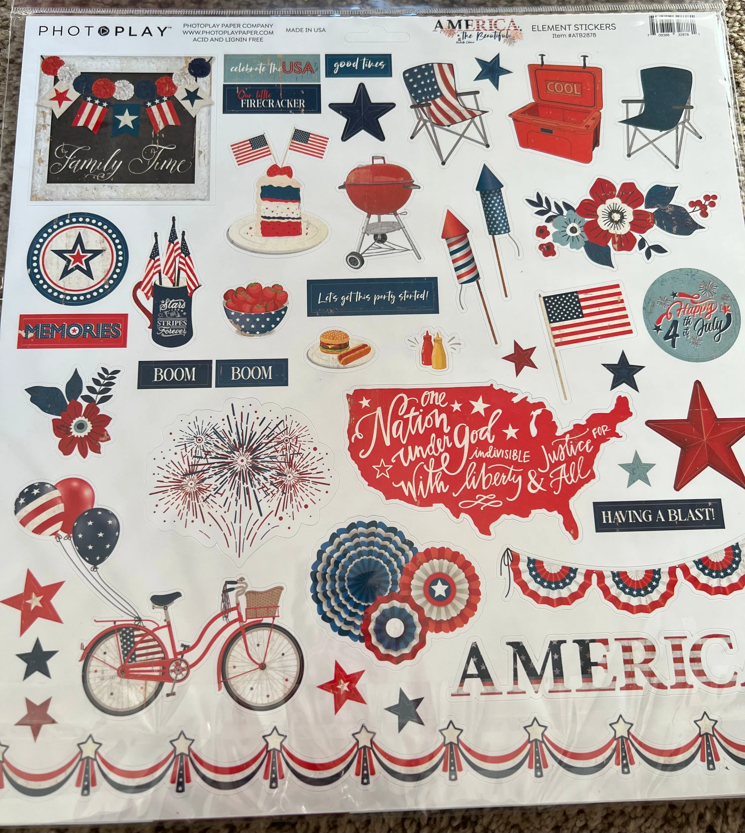 America the beautiful paper pack ephemera by Photoplay