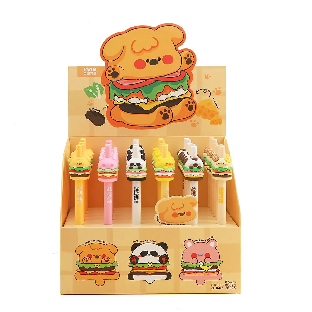 Animal Burger Gel Pens