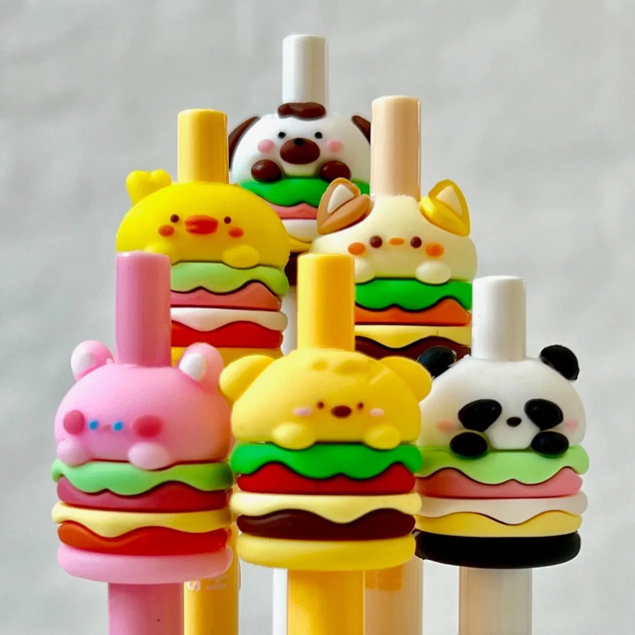 Animal Burger Gel Pens