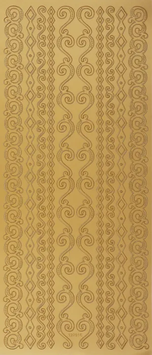 Arbee Foil Stickers Borders, Matte Gold