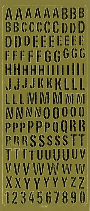 Arbee Sticker, Alphabet Upper Case- Gold