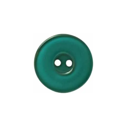 Astounding Button - 15mm (⅝″), 2 Hole, Turquoise - 3 count