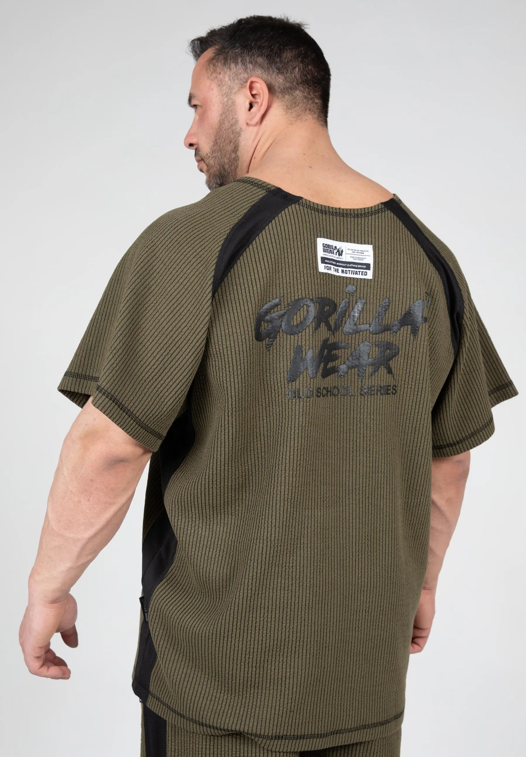 Augustine Old School Workout Top - Army Green