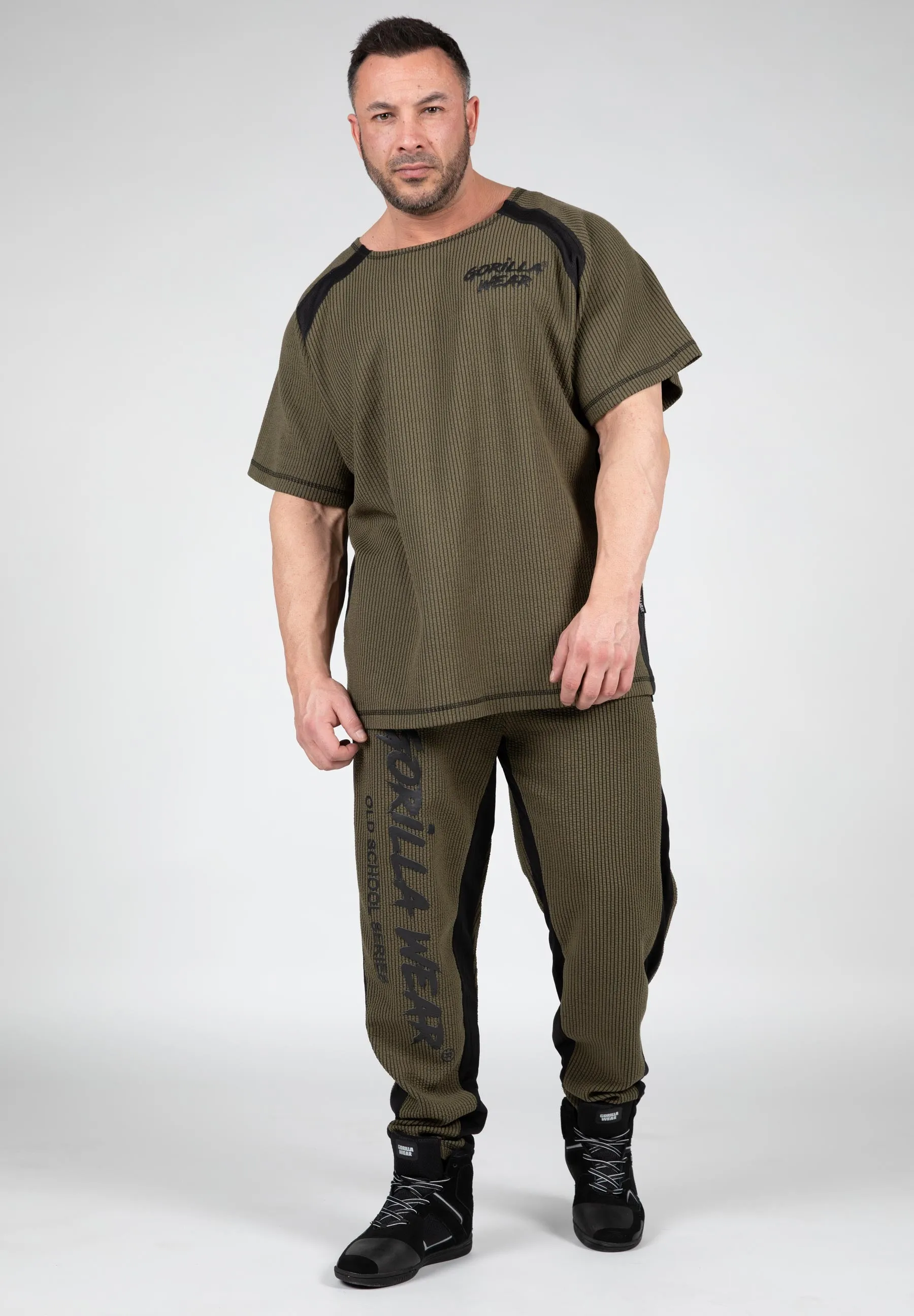 Augustine Old School Workout Top - Army Green