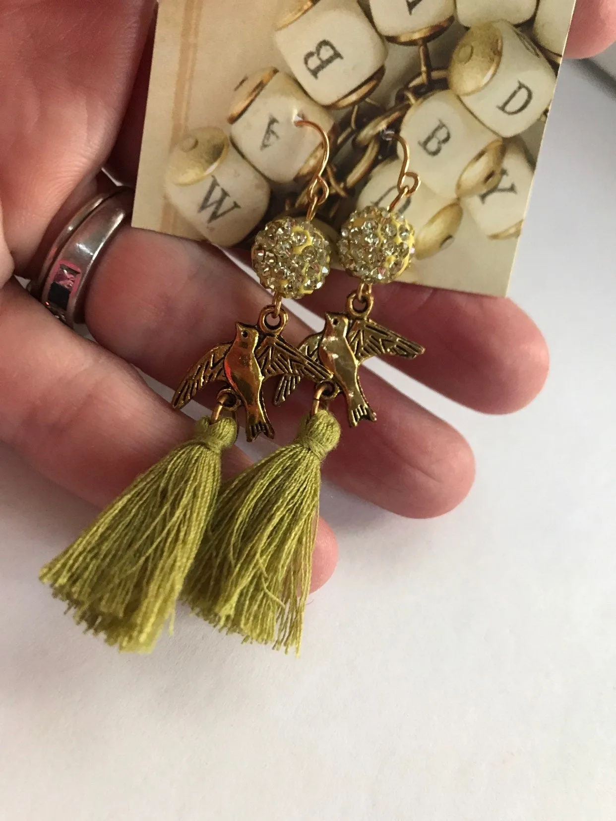 Bird Tassel Earrings