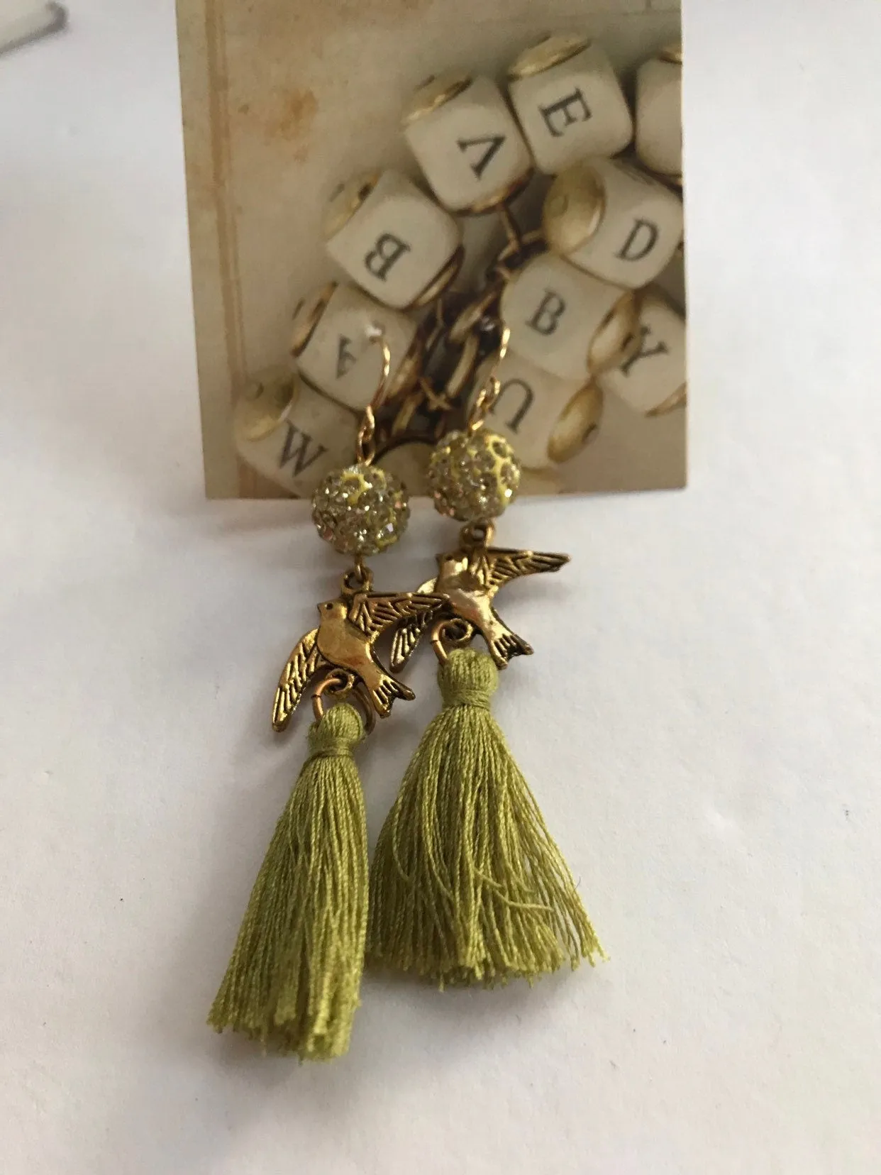 Bird Tassel Earrings