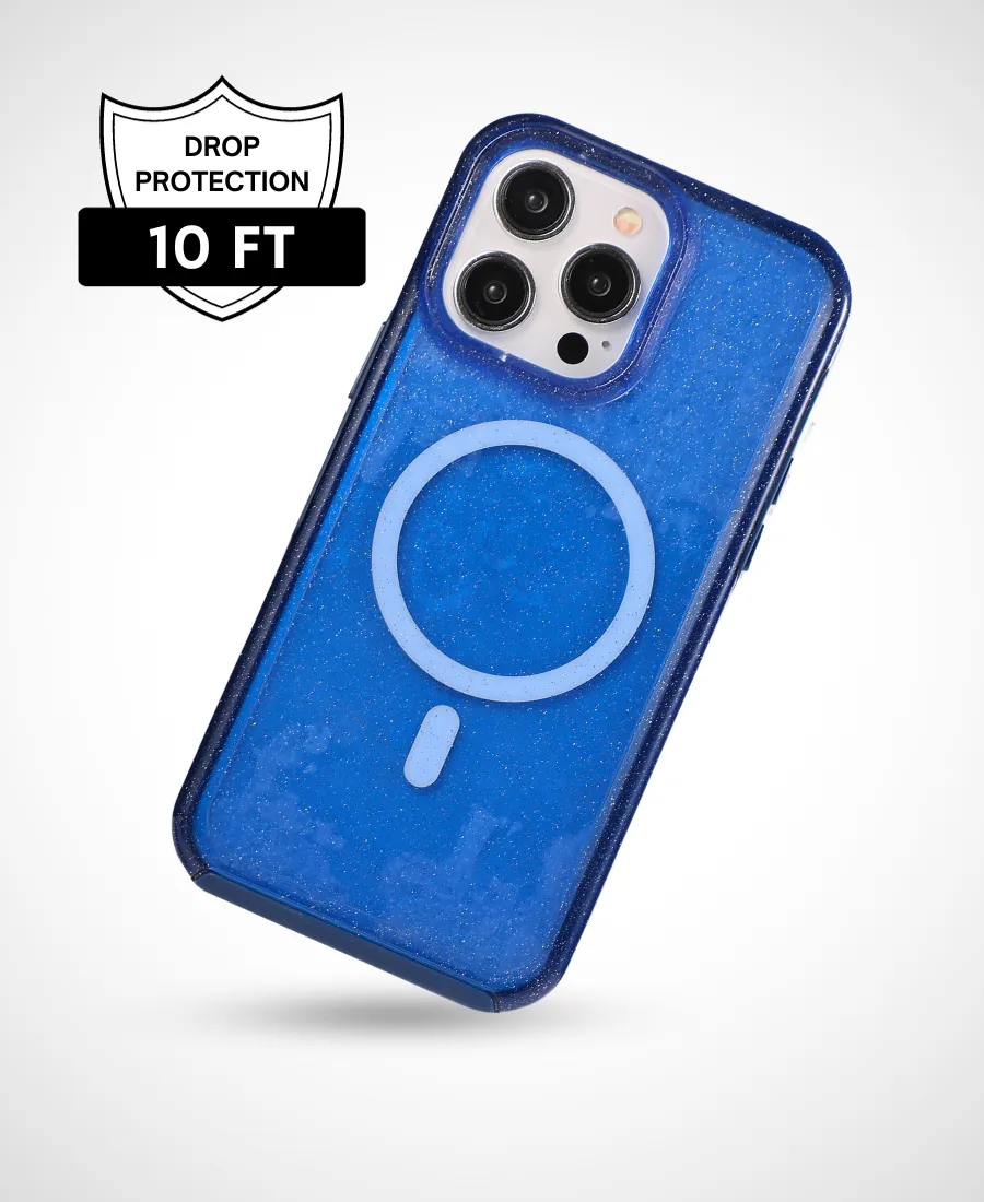 Blue Neon MagSafe Phone Case