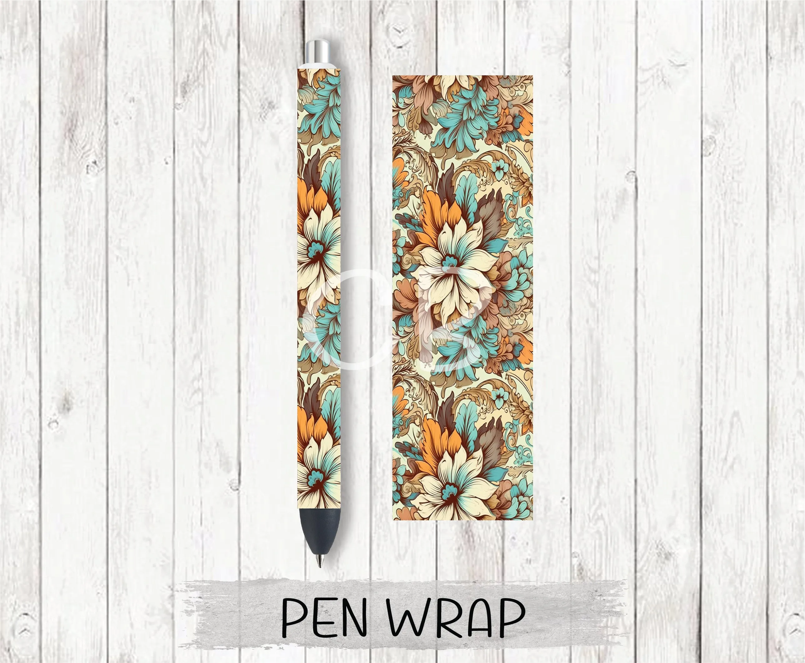 Boho Floral 12 -Pen Wrap