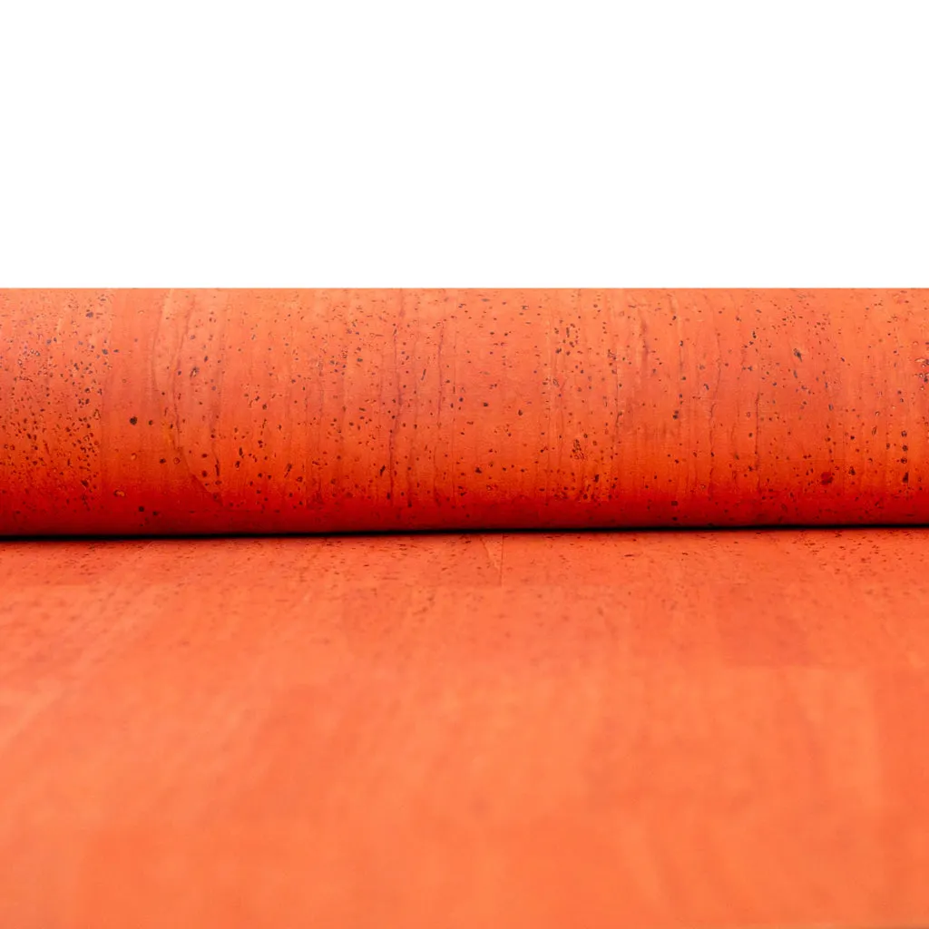 Bold Orange Solid Cork Fabric - 0.87mm Thickness COF-585