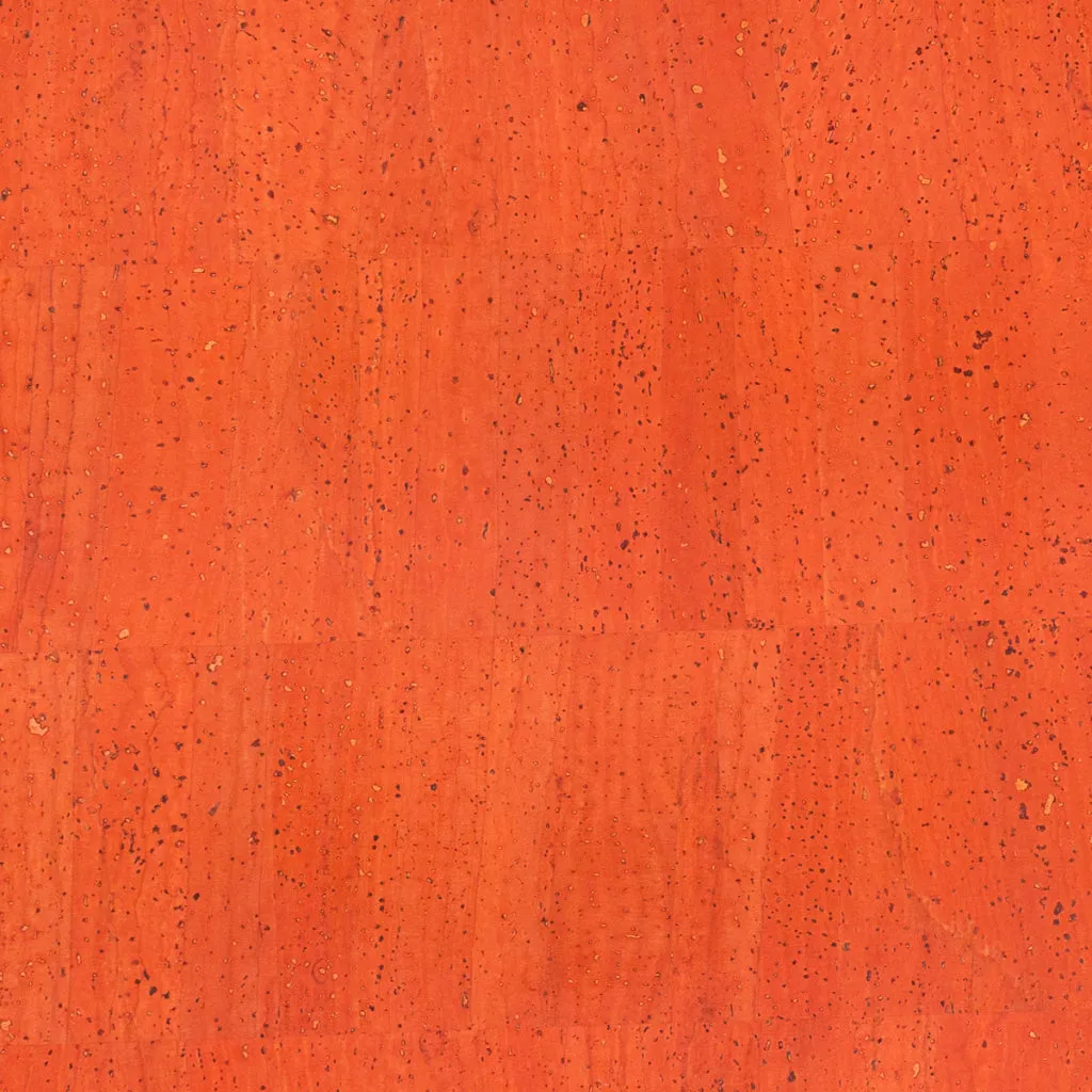 Bold Orange Solid Cork Fabric - 0.87mm Thickness COF-585