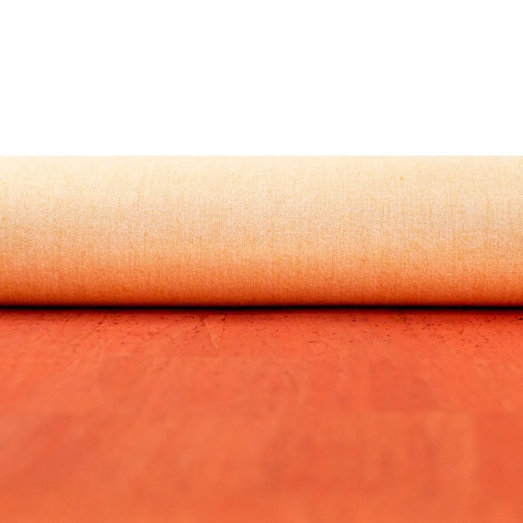 Bold Orange Solid Cork Fabric - 0.87mm Thickness COF-585