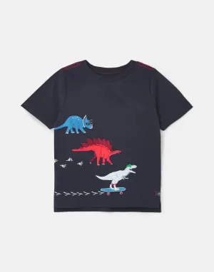 Boy Archie Applique Short Sleeve T-shirt Dino | Joules