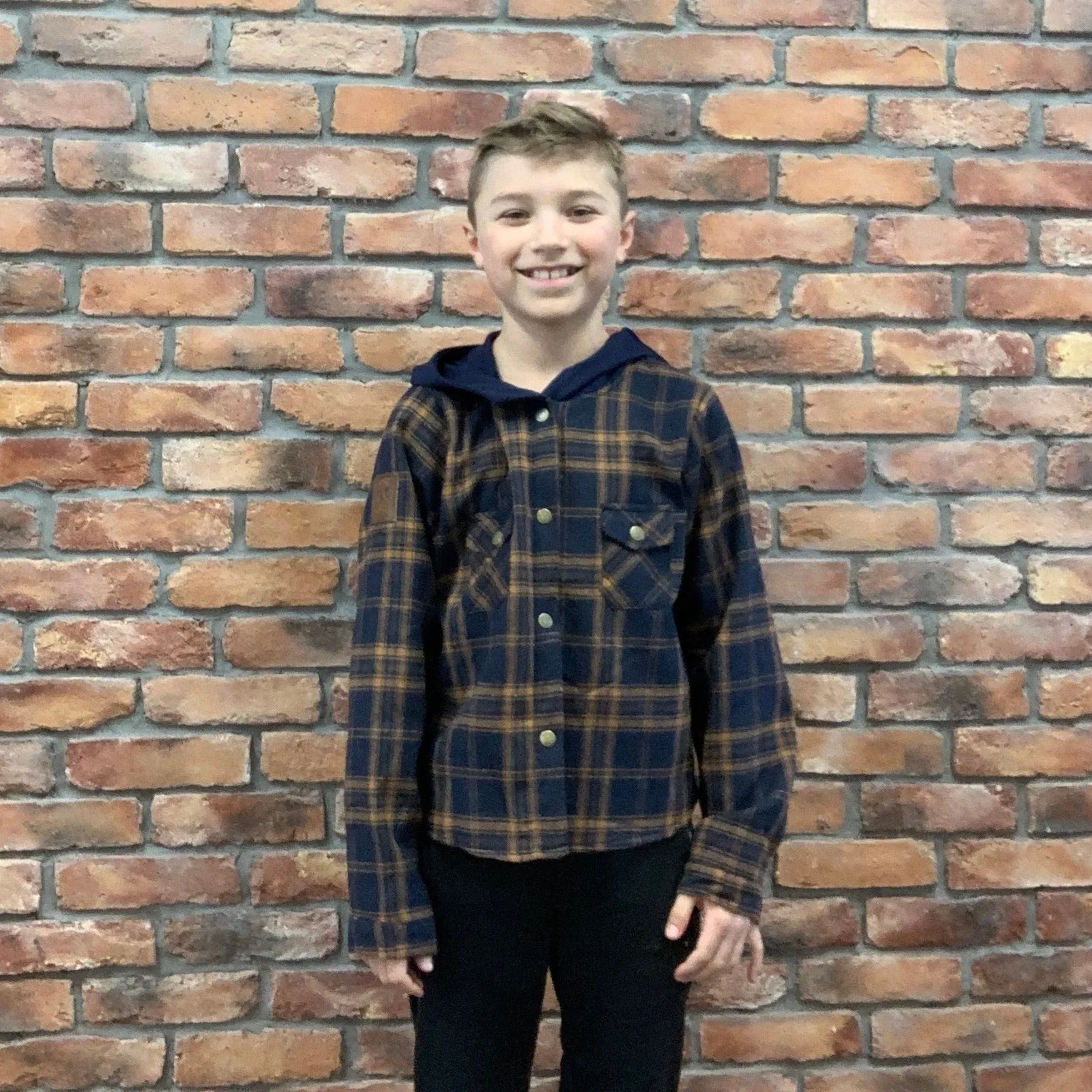 Boy's Matching Plaid Jacket