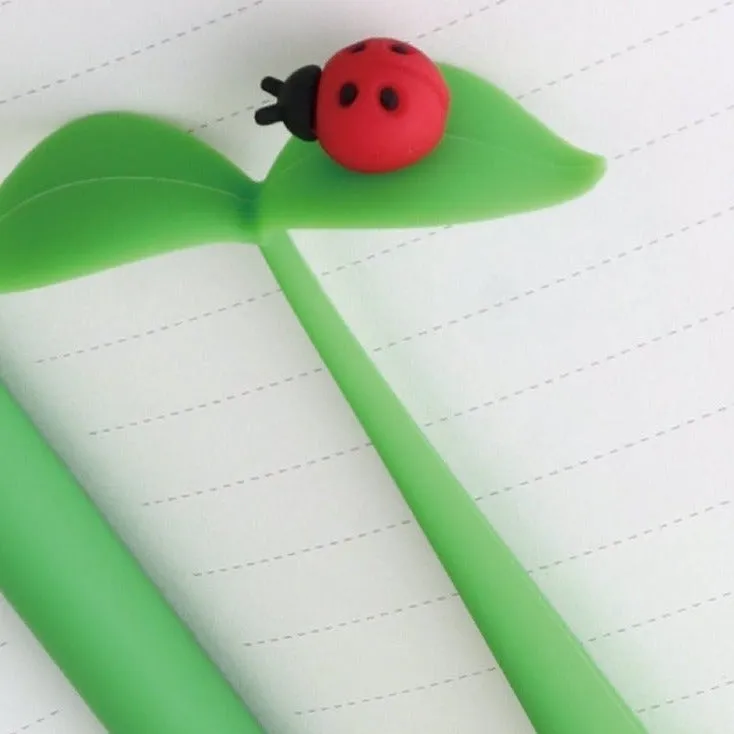 Bugs on Leaf Wiggle Gel Pen