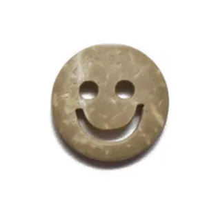 Buttons: Coconut Shell Smiley 2 Holes 15 mm