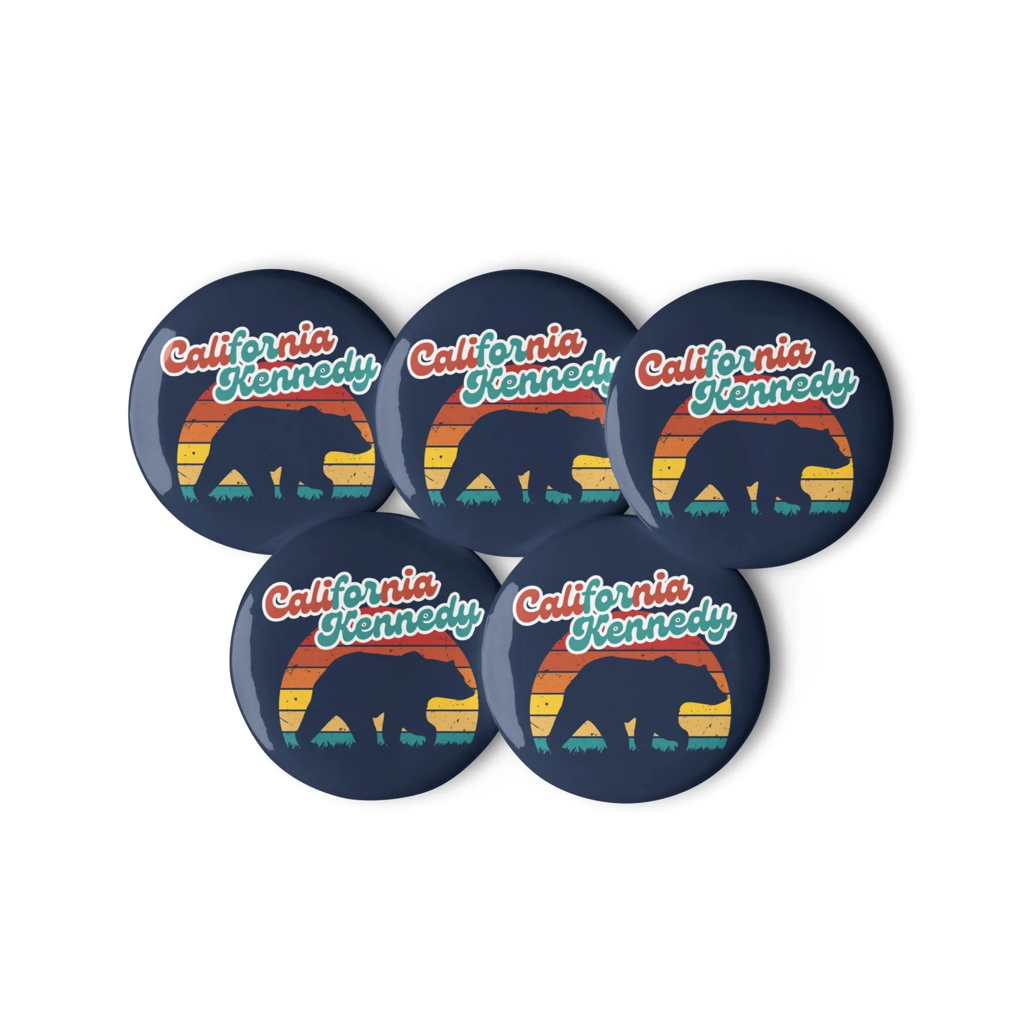 California for Kennedy Bear Buttons (5 buttons)