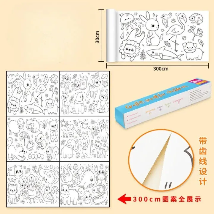 Childeren Coloring Drawing Painting Roll Sticker