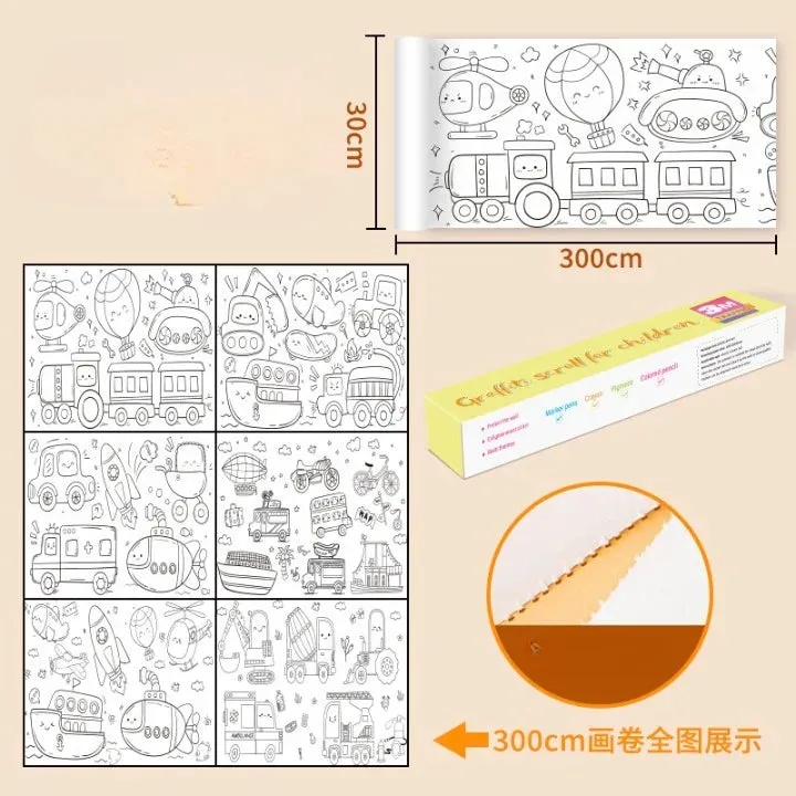 Childeren Coloring Drawing Painting Roll Sticker