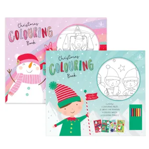 Christmas Colouring Book With Stickers & Pencils