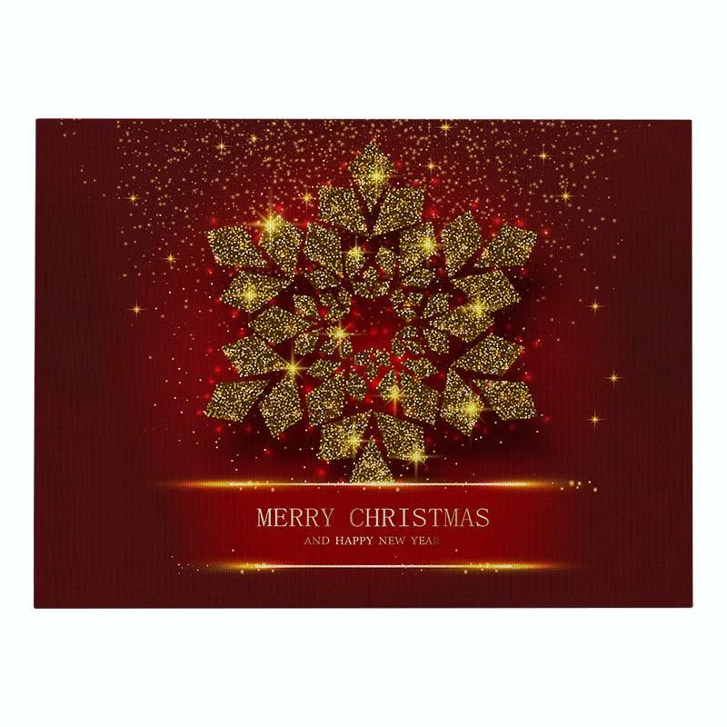 Christmas Red Series Cotton And Linen Placemat