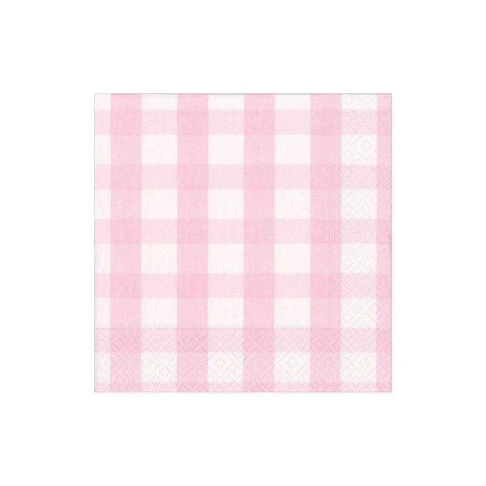 Cocktail Napkins - Pink Gingham