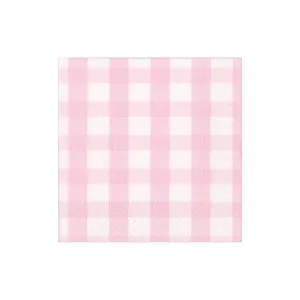 Cocktail Napkins - Pink Gingham