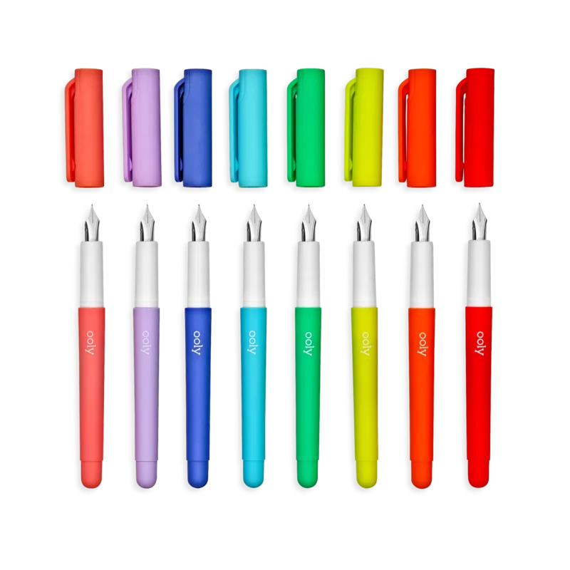 Color Write Fountain Pens Set of 8