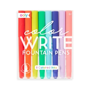 Color Write Fountain Pens Set of 8